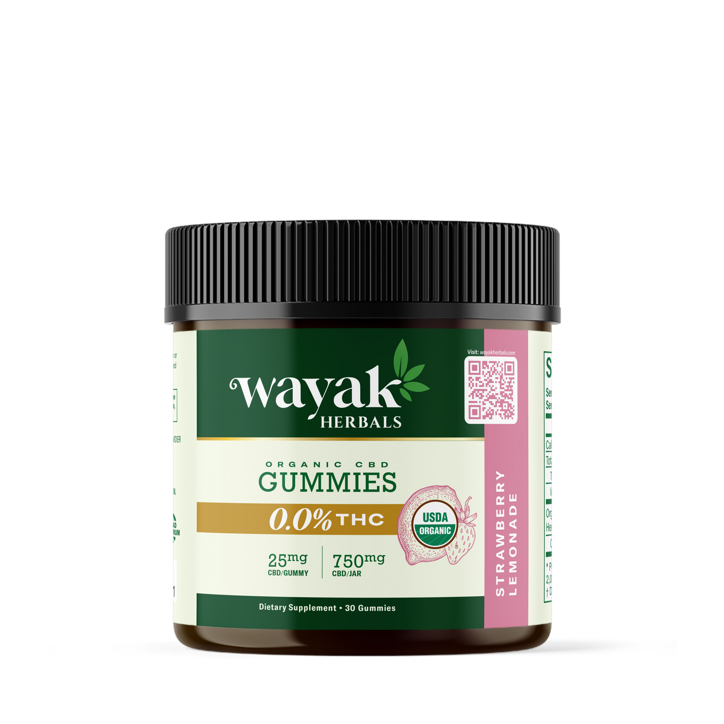 Premium CBD Gummies:  Strawberry Lemonade